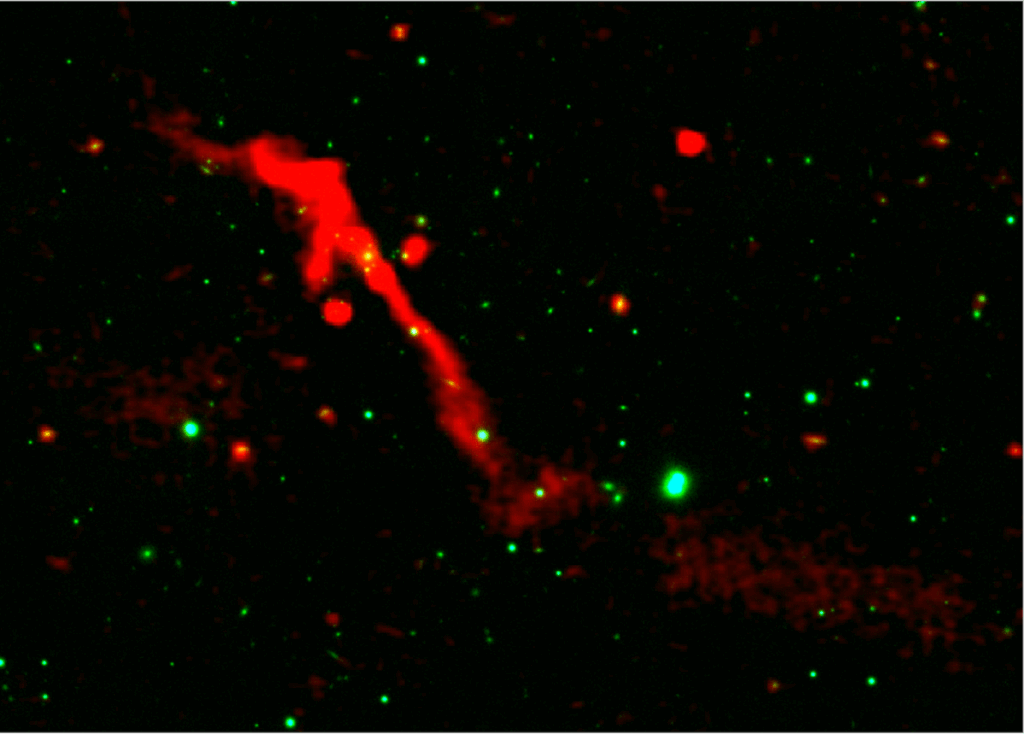 A black hole is erupting after a 100-million-year hiatus