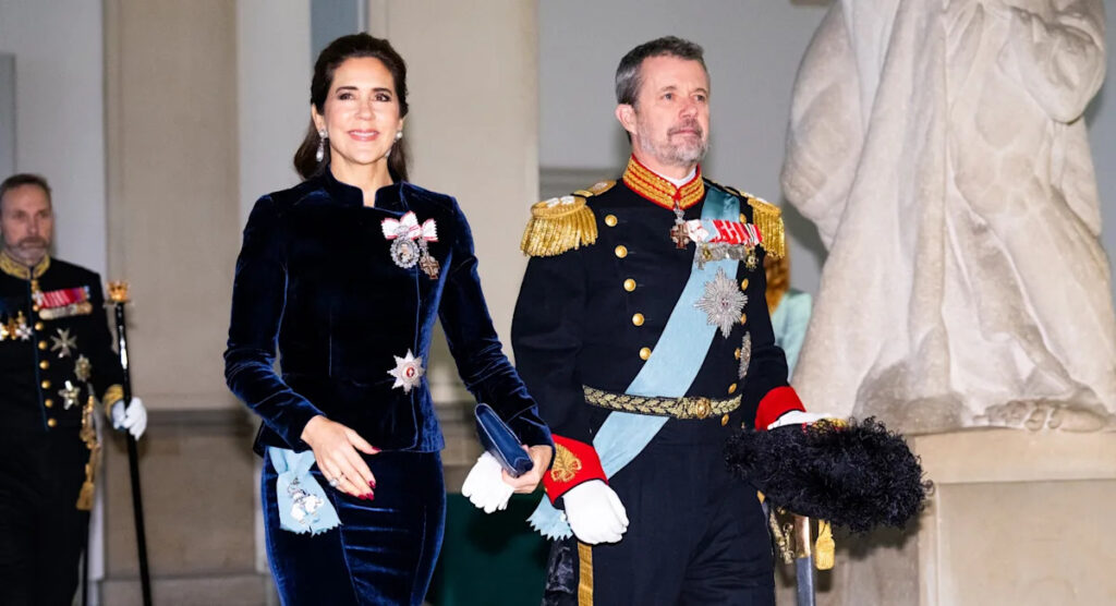 Queen Mary of Denmark Sees Winter Blues in Jesper Høvring for New Year’s Court Event