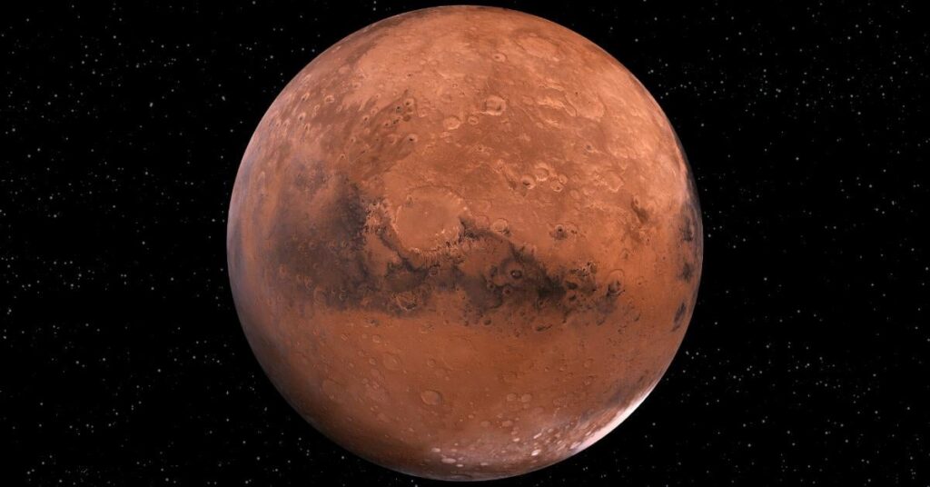 Mars was a "blue planet" around three billion years ago, half covered by an ocean