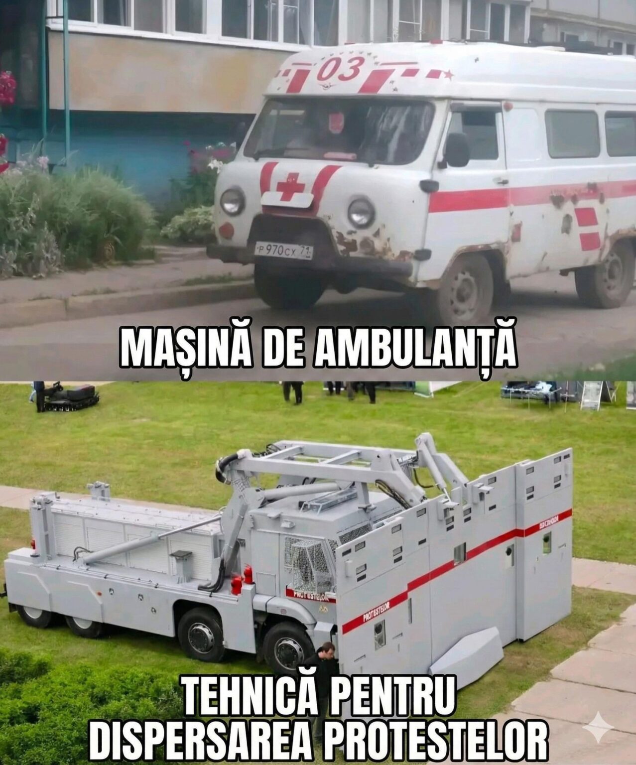 Russia's priorities in one picture: Health vs. 'The Order'