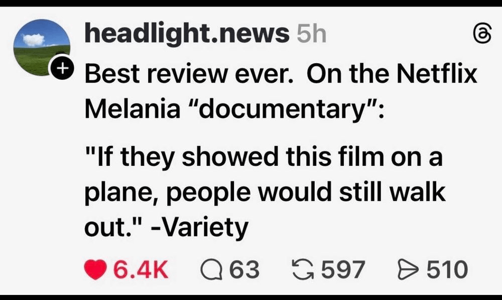 Melania getting great reviews...