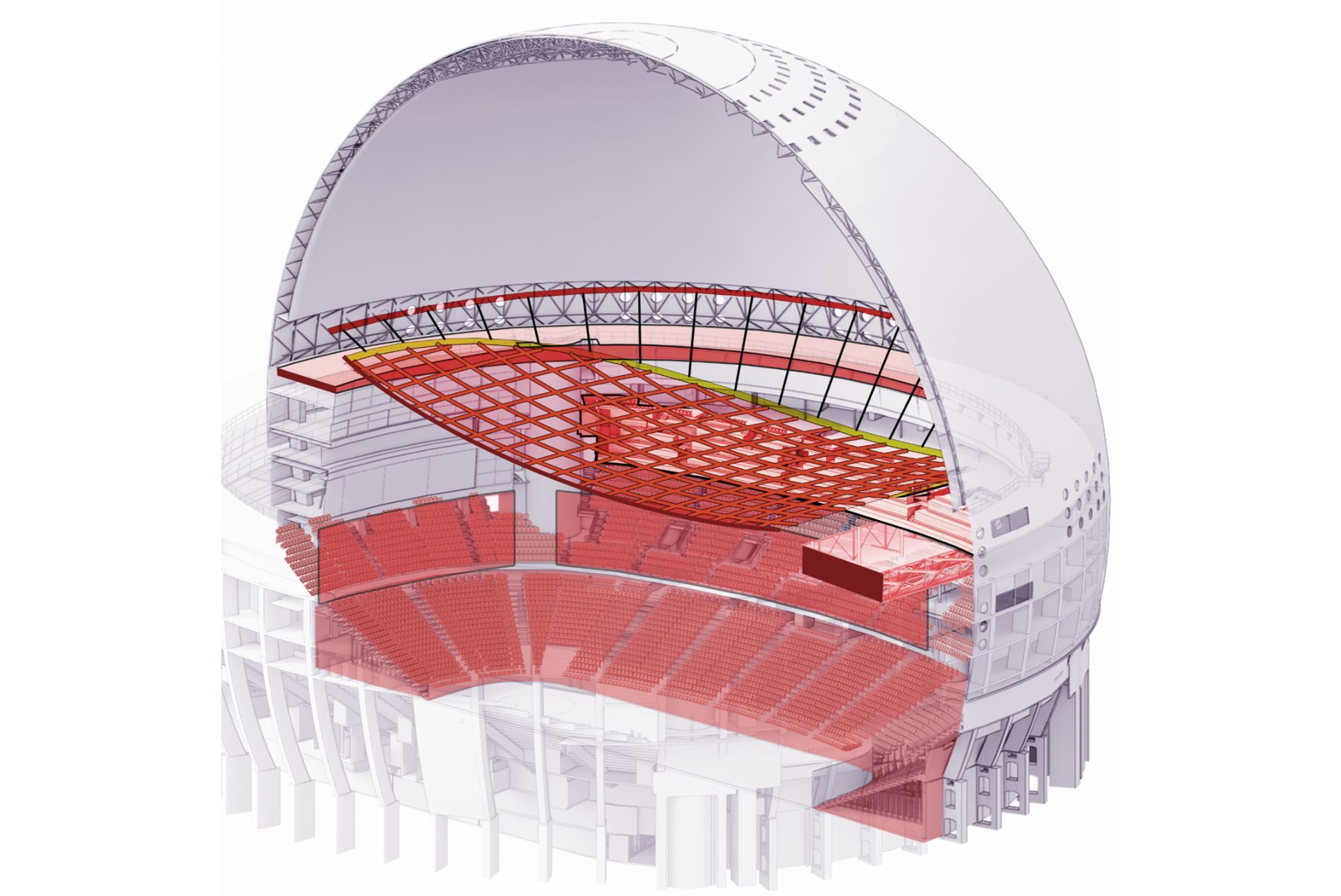 Section of Avicii Arena Stockholm Sweden design by HOK