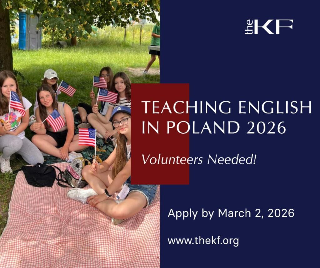 Applications available for KF  Teaching English in Poland program