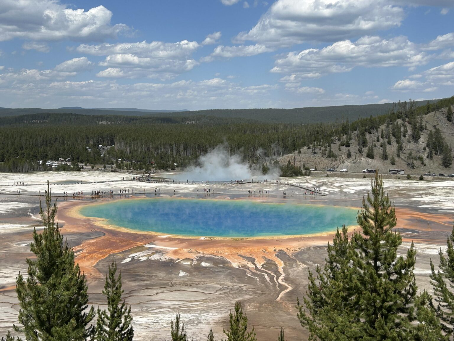 Grand Prismatic Blues, Yellowstone [OC]