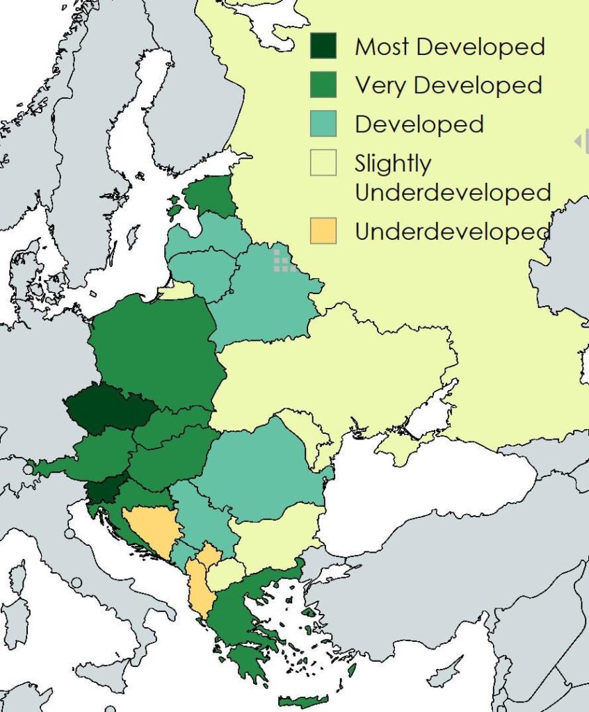 The Czech Republic is one of the most developed countries in central-eastern Europe
