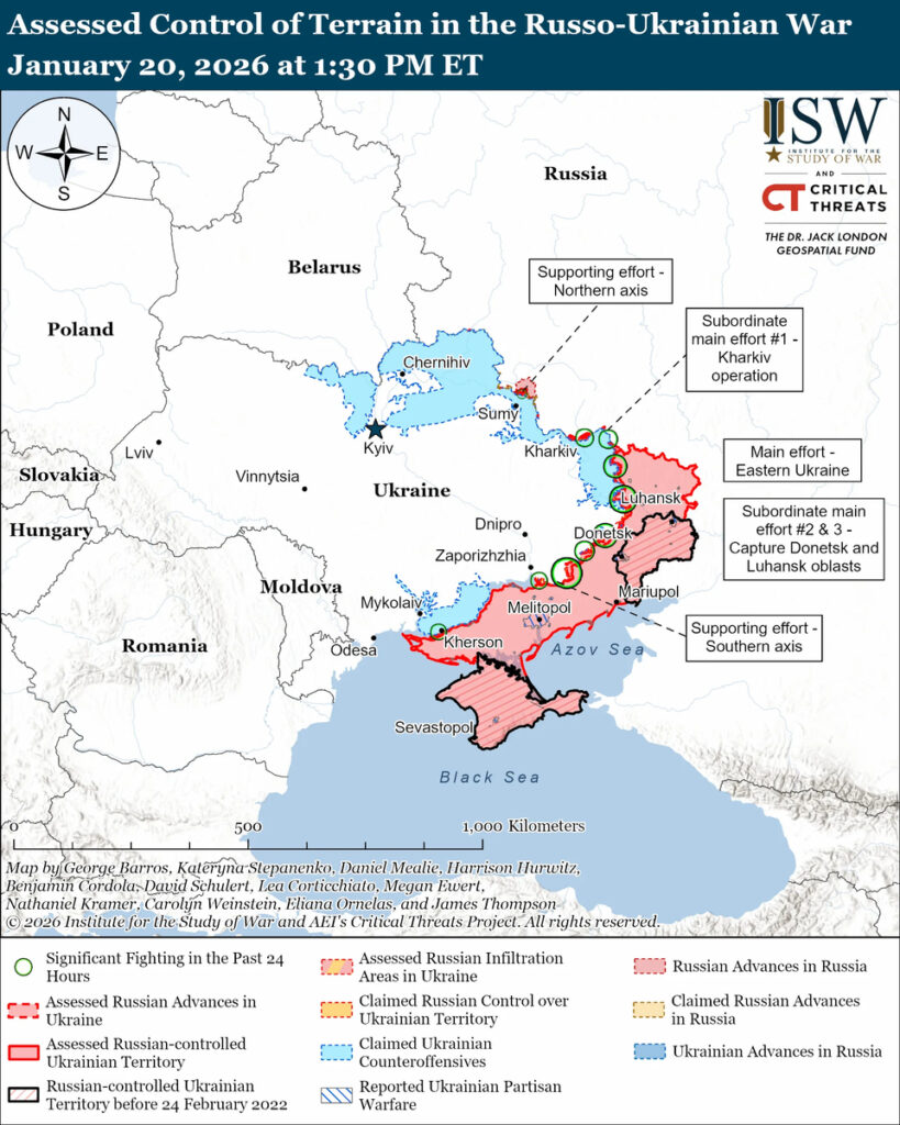 ISW Russian Offensive Campaign Assessment, Map and Update, January 20, 2025