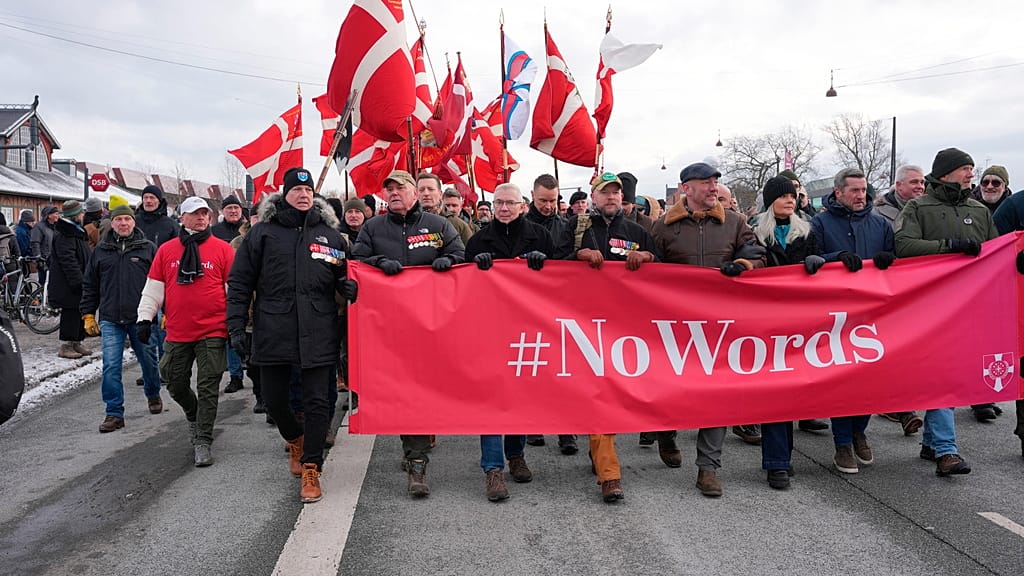Protest against the US administration's latest moves in Denmark and Italy