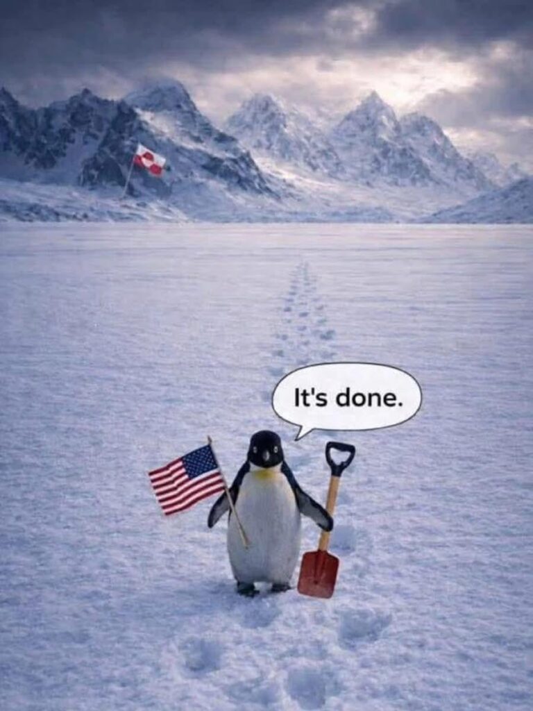 Someone went and AI uno reversed the Donald Trump Penguin AI image