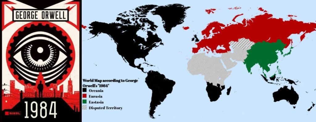 World Map According the George Orwell's "1984"
