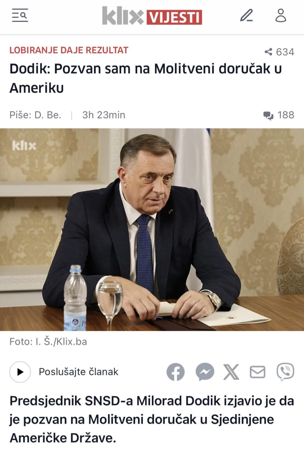 Dodik in the USA