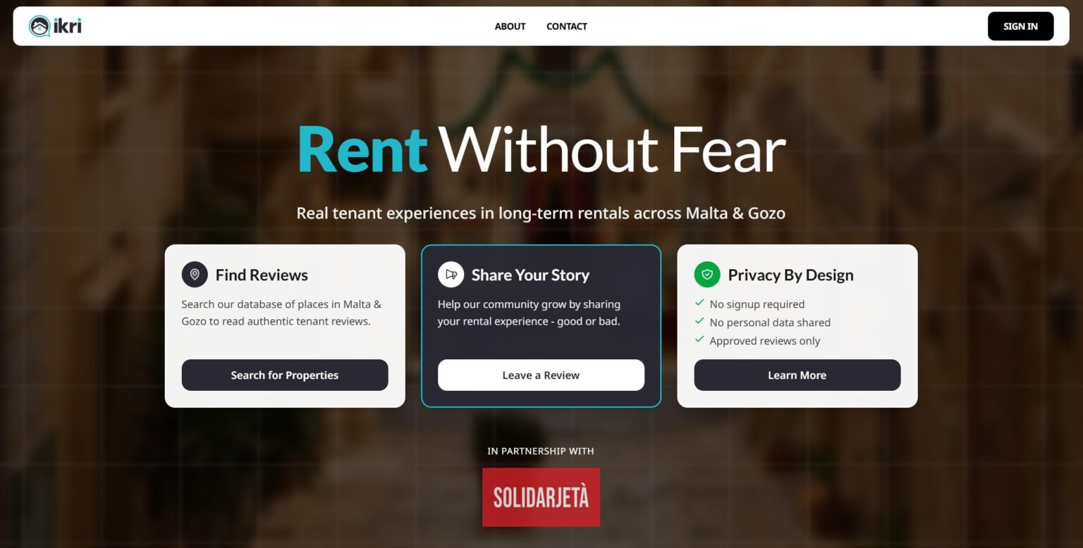 Renting a long let in Malta? Ikri needs your help