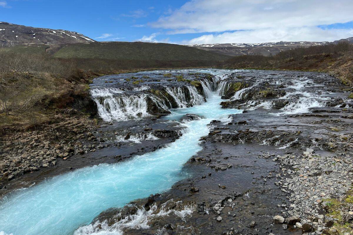 Bruararfoss is Iceland’s bluest waterfall. (Tess van Straaten)