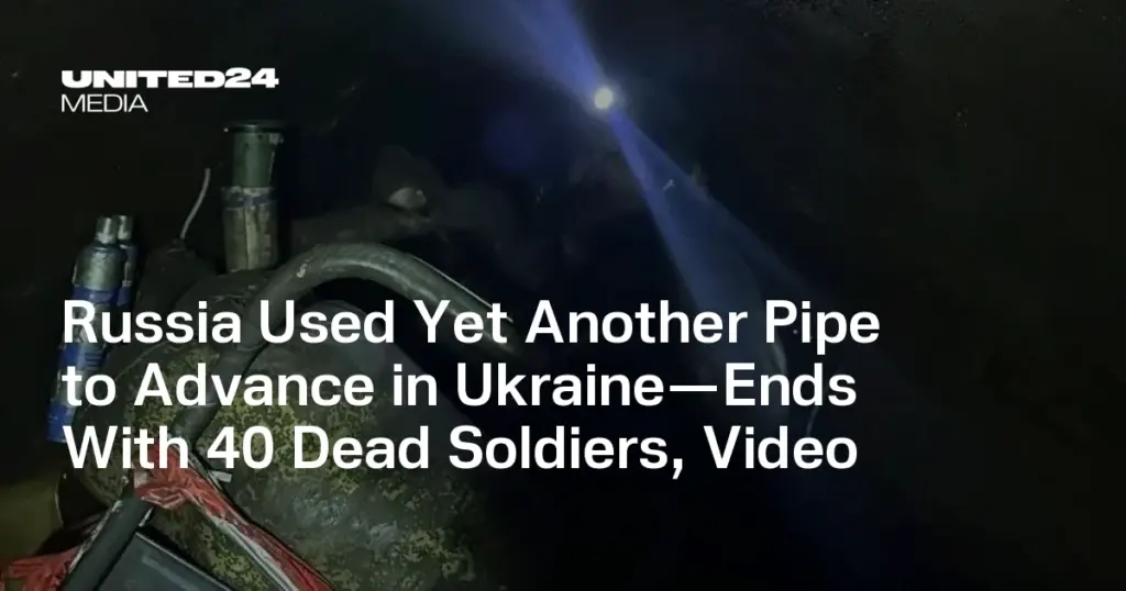 Russia Used Yet Another Pipe to Advance in Ukraine—Ends With 40 Dead Soldiers, Video — UNITED24 Media