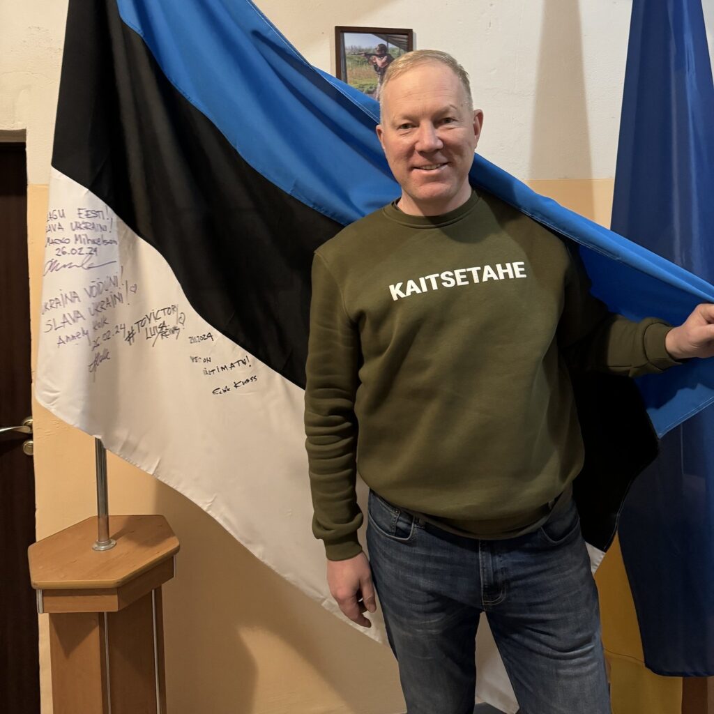 Marko Mihkelson pictured in Ukraine. Private collection