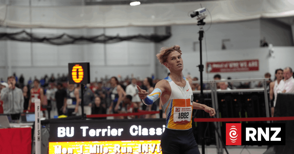 Sam Ruthe blitzes Boston field to smash age mile record