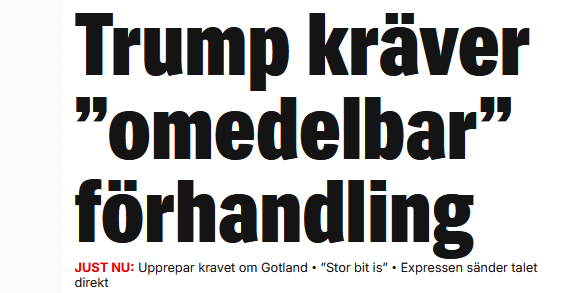 The express gave me heart palpitations, but as usual those who haven't checked their website. Gotland is safe for now