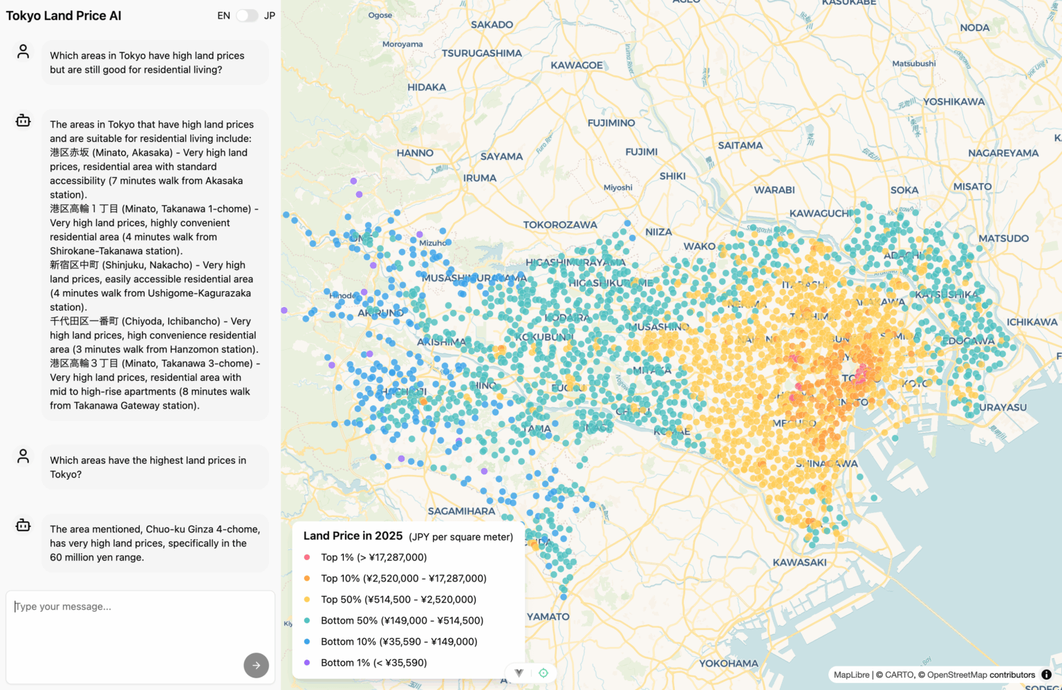 [OC] Tokyo Land Prices in 2025