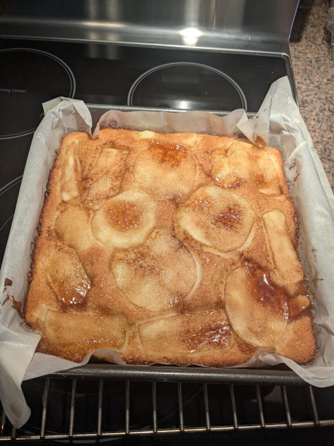 Made apple cake!