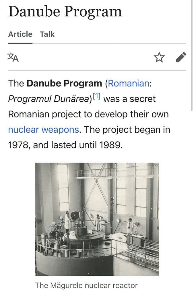 What do you think if Romania restarted the nuclear rearmament program, now would be the right time?