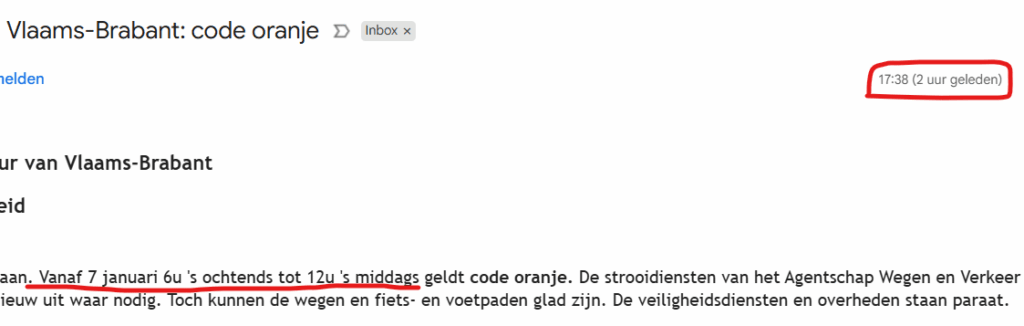 BE-alert, right on time, thanks