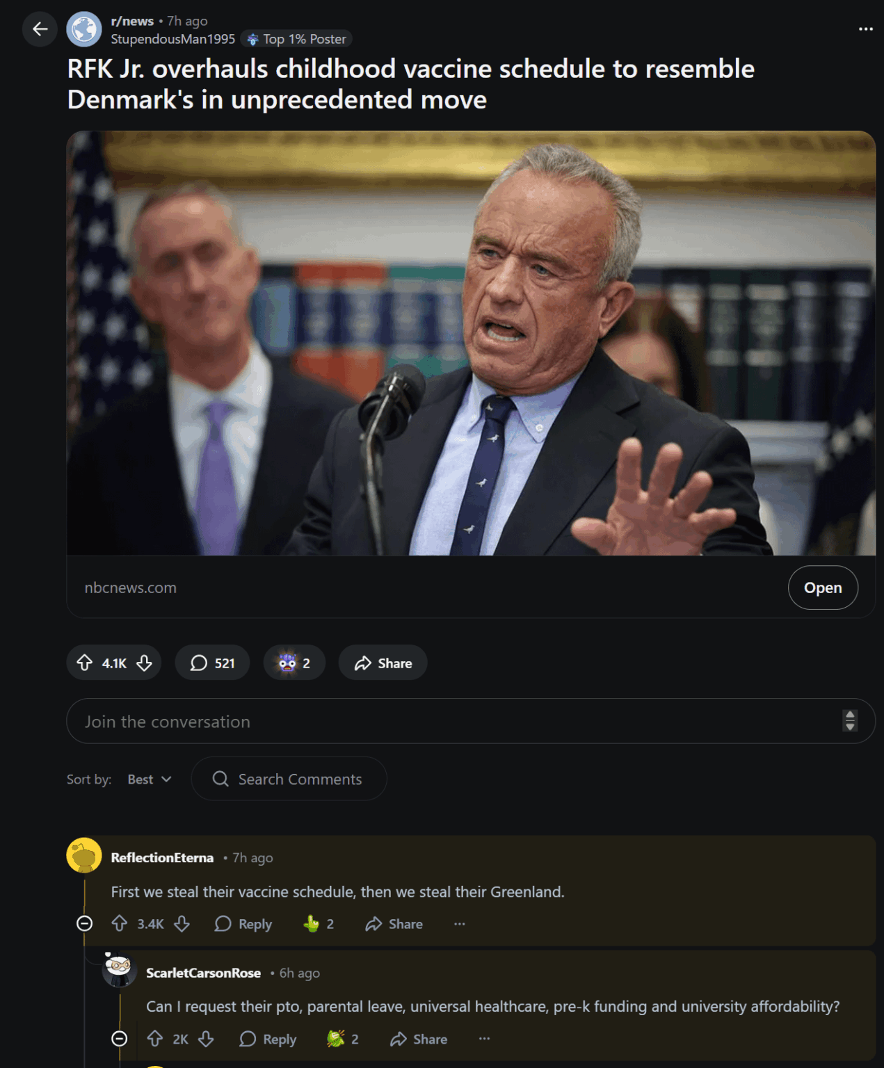 The Americans should stop taking things from Denmark soon, please