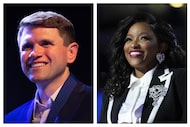 State Rep. James Talarico, D-Austin, and U.S. Rep. Jasmine Crockett, D-Dallas, in this...