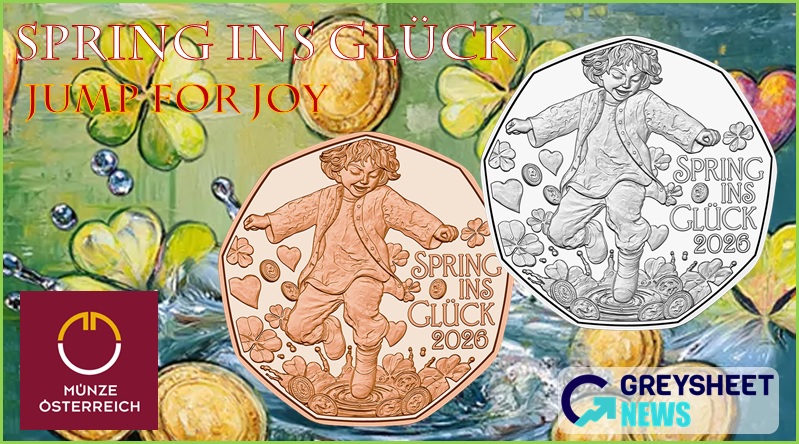 Austria. Popular New Year’s Silver Coin Celebrates Leap into 2026 enlarged image for Austria. Popular New Year’s Silver Coin Celebrates Leap into 2026