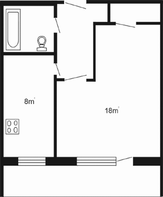 A hidden part of the apartment.