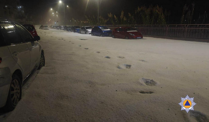 CPD urges caution as hail blankets Rabat in white over night
