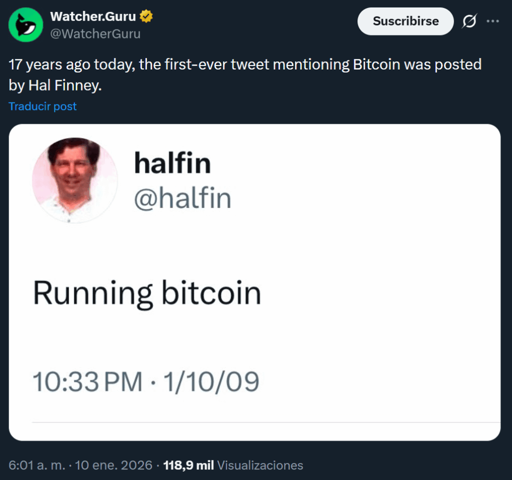 17 Years Ago Today, The First-Ever Tweet Mentioning Bitcoin Was Posted By Hal Finney