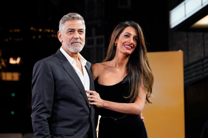 George Clooney and his wife Amal Clooney at the screening of the film 