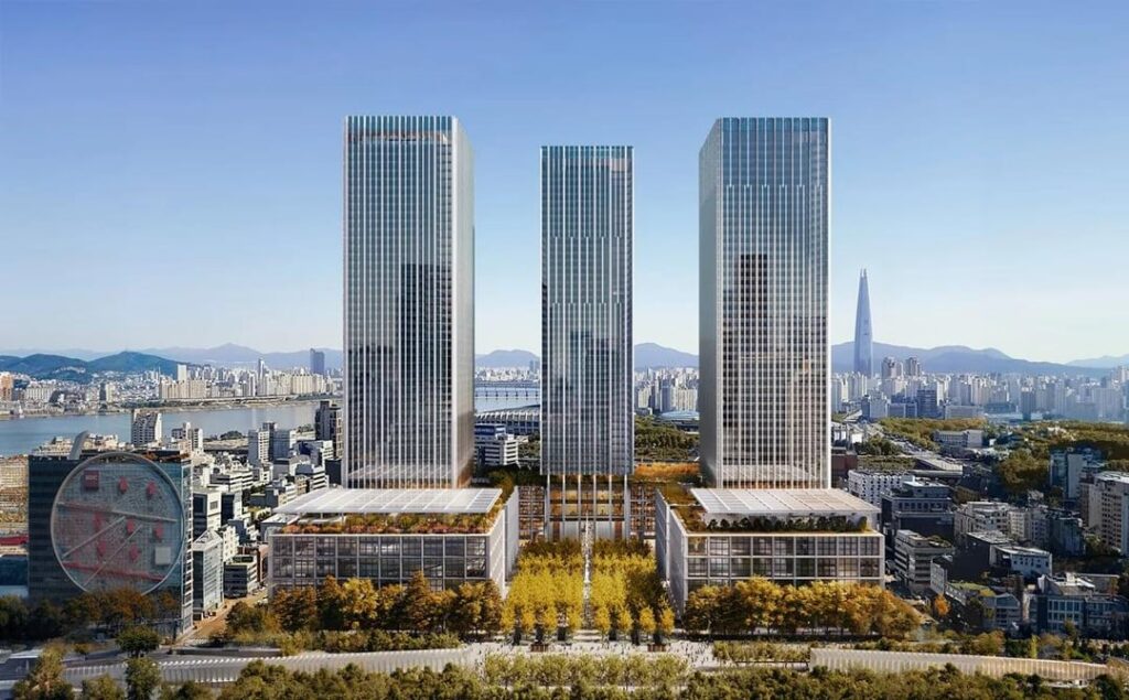 New Hyundai HQ (GBC) Rendering + Yeongdongdaero Deck Park