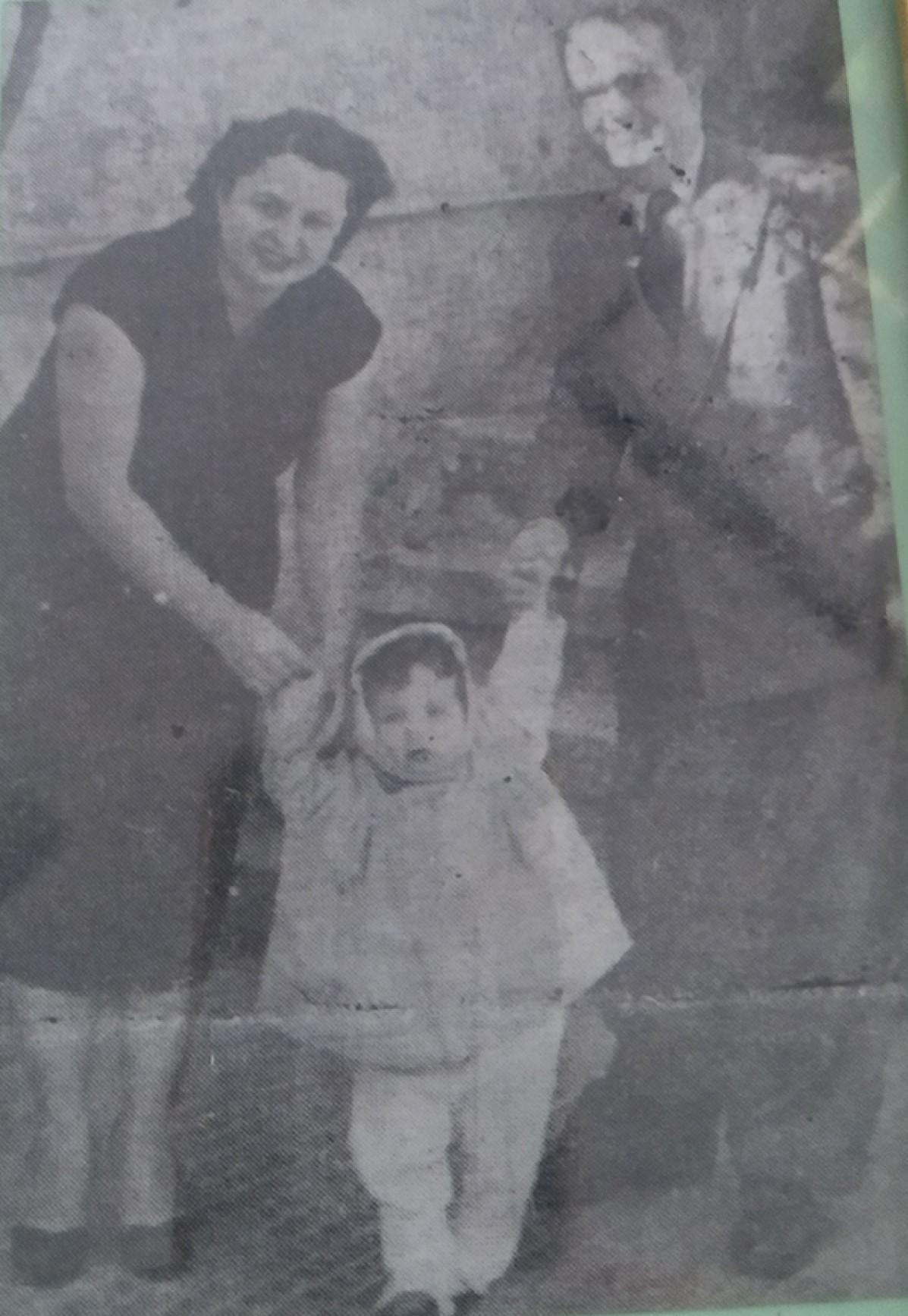 Albert M. Cassola (right) with his wife Ethel and son Arnold.