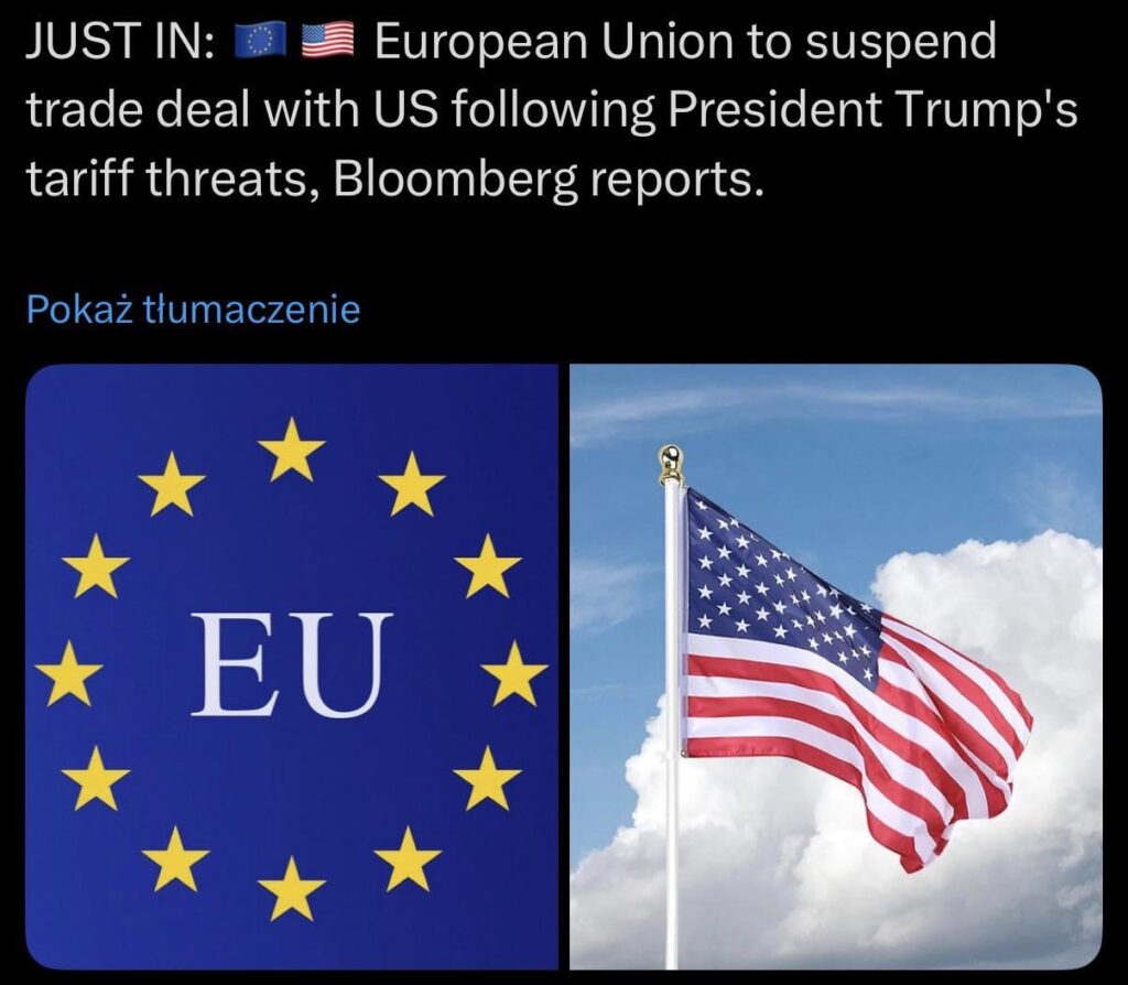 EU to halt trade deal with US