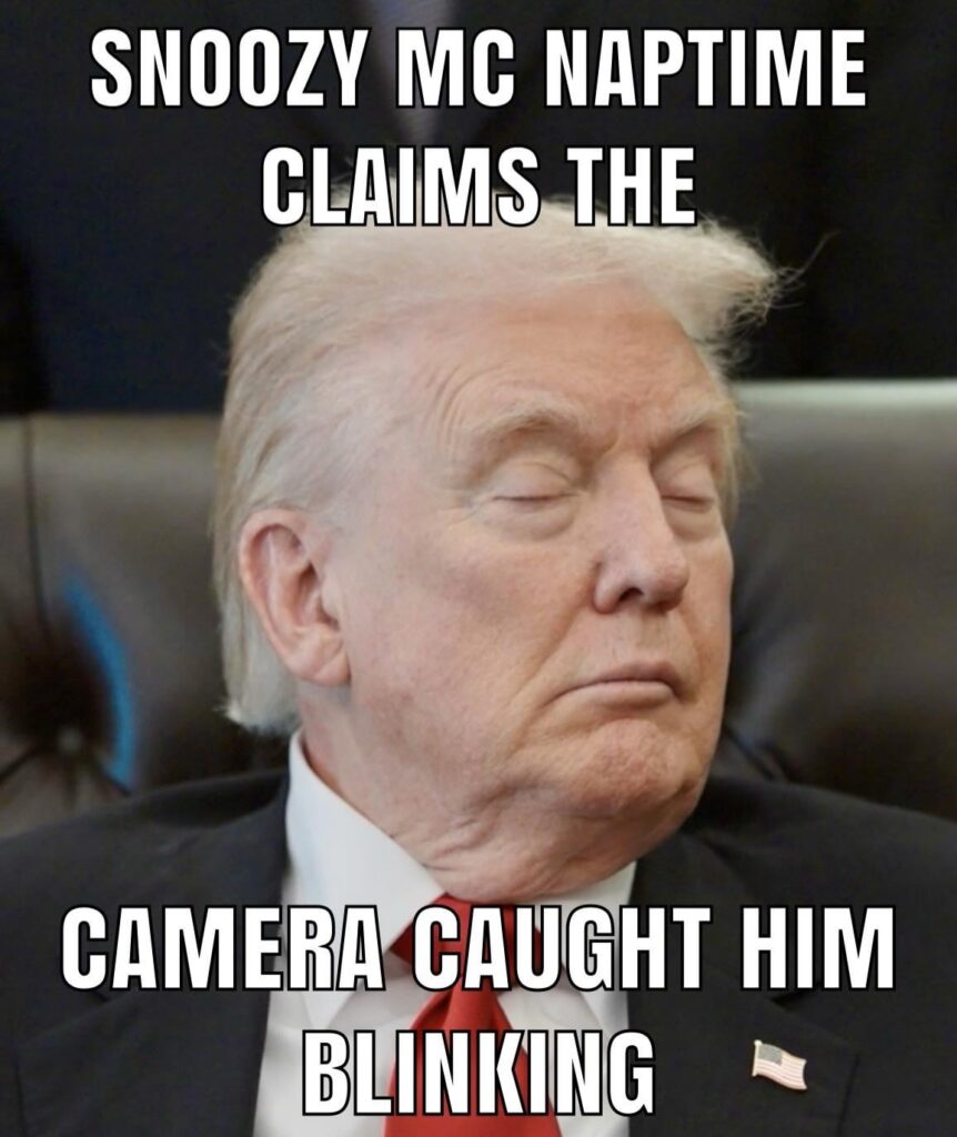 He is definitely not asleep