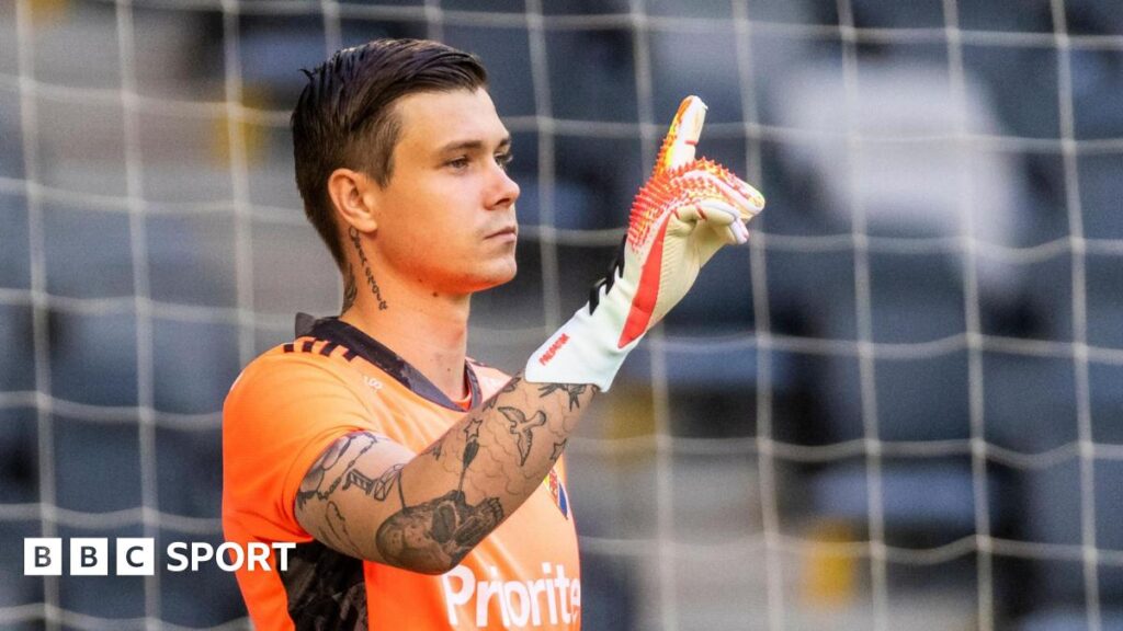 Per Kristian Bratveit of Djurgardens IF gestures during the Allsvenskan match between Djurgardens IF and BK Hacken at Tele2 Arena on August 1, 2020 in Stockholm, Sweden.