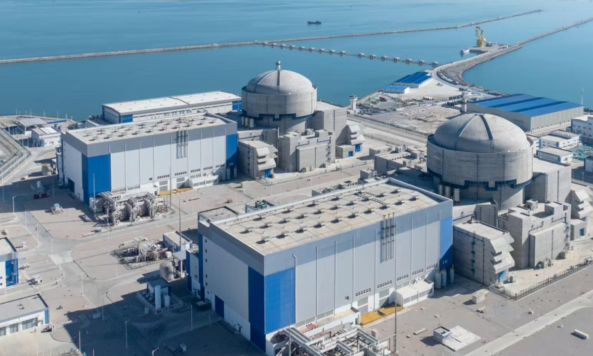 No.1 and No.2 units of the Zhangzhou nuclear power plant, both of which have entered commercial operation. Photo: China Central Television (CCTV)