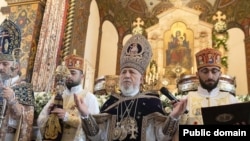 Armenia - Catholicos of All Armenians Garegin II celebrates Christmas Mass at the Echmiadzin cathedral, January 6, 2026.