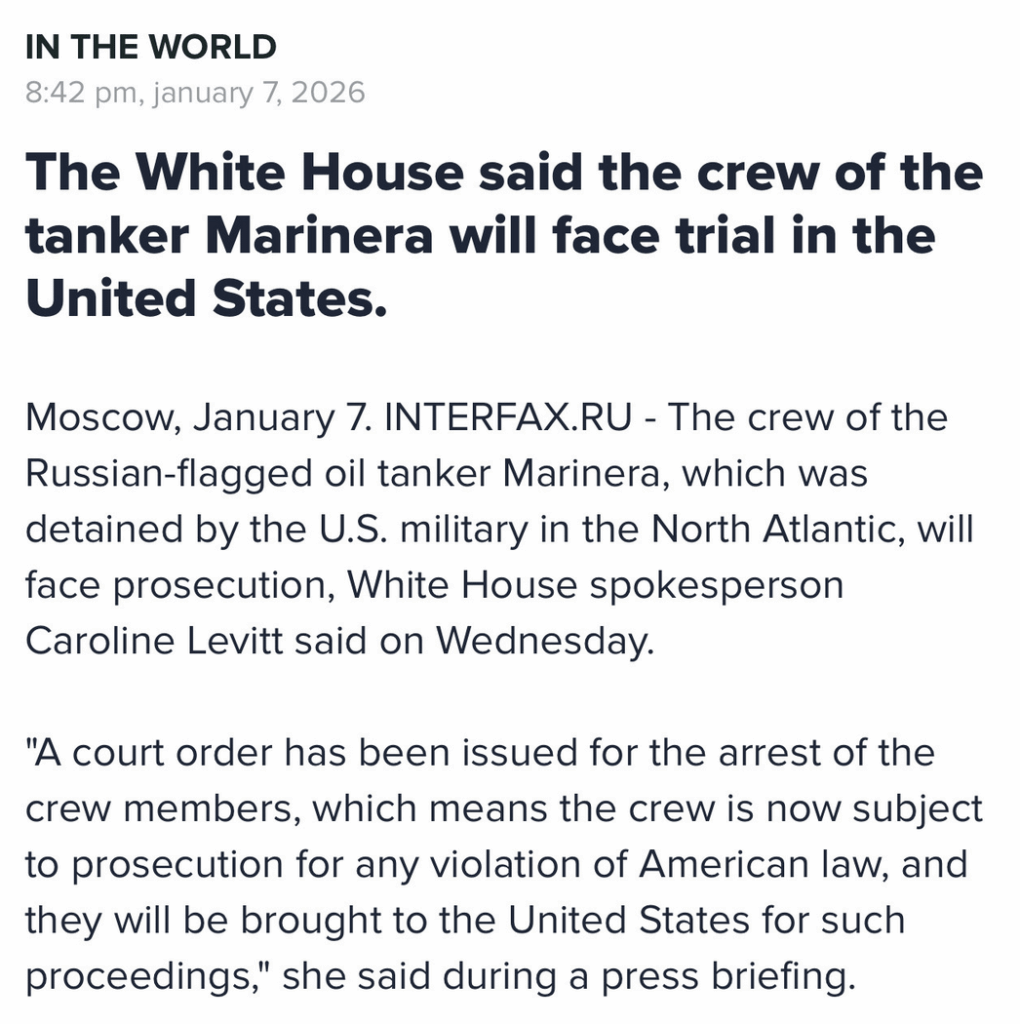 The Americans captured the largest number of Russians on a tanker. It is possible that Russia will start taking hostages to exchange them. Good luck to all travelers from Russia.