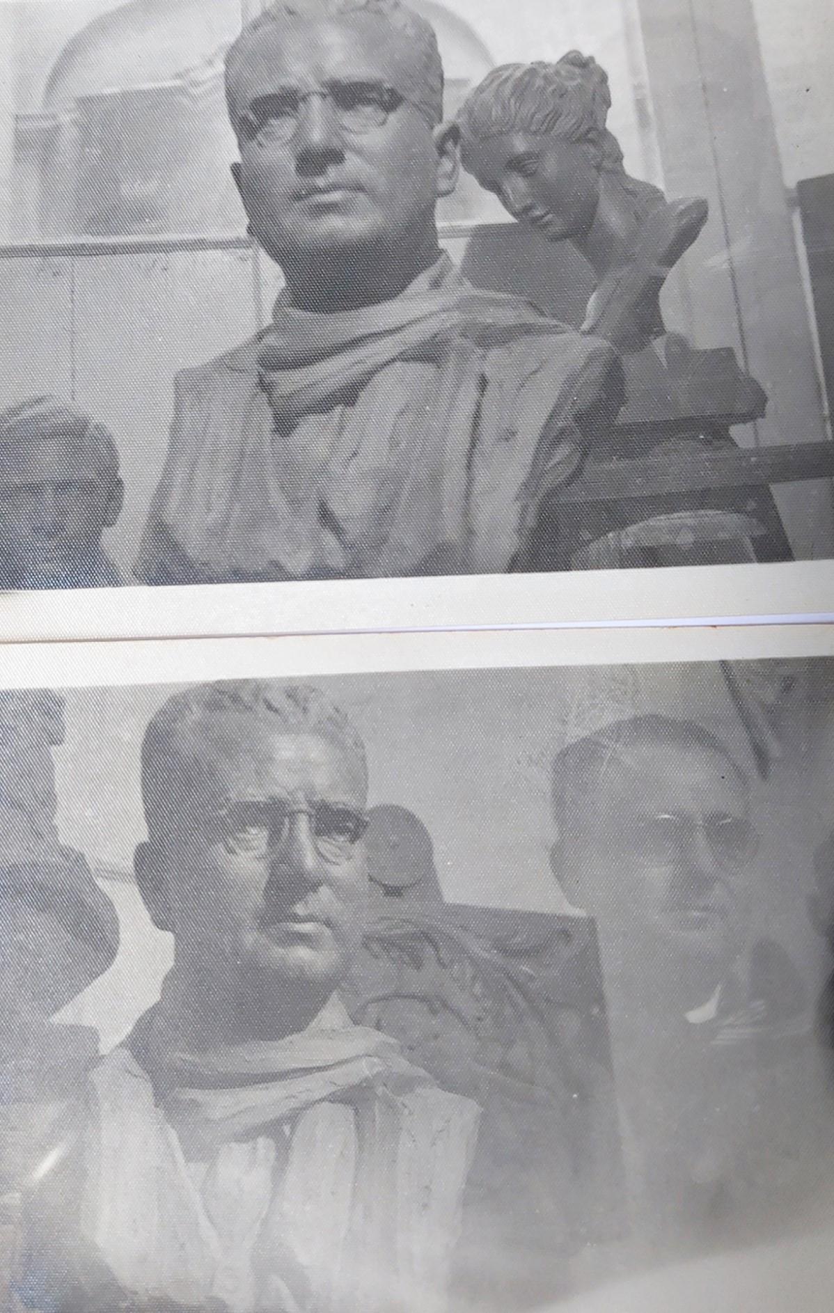 The bust of Albert M. Cassola donated to the University of Malta Library.