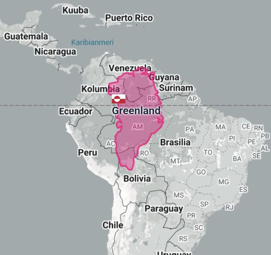True size of Greenland