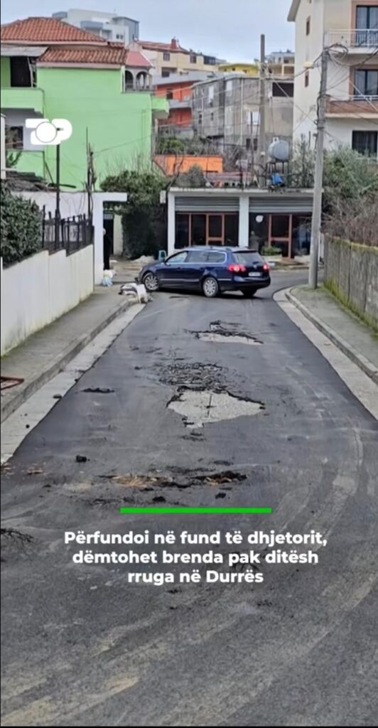 A road in Durres will be damaged in a few days