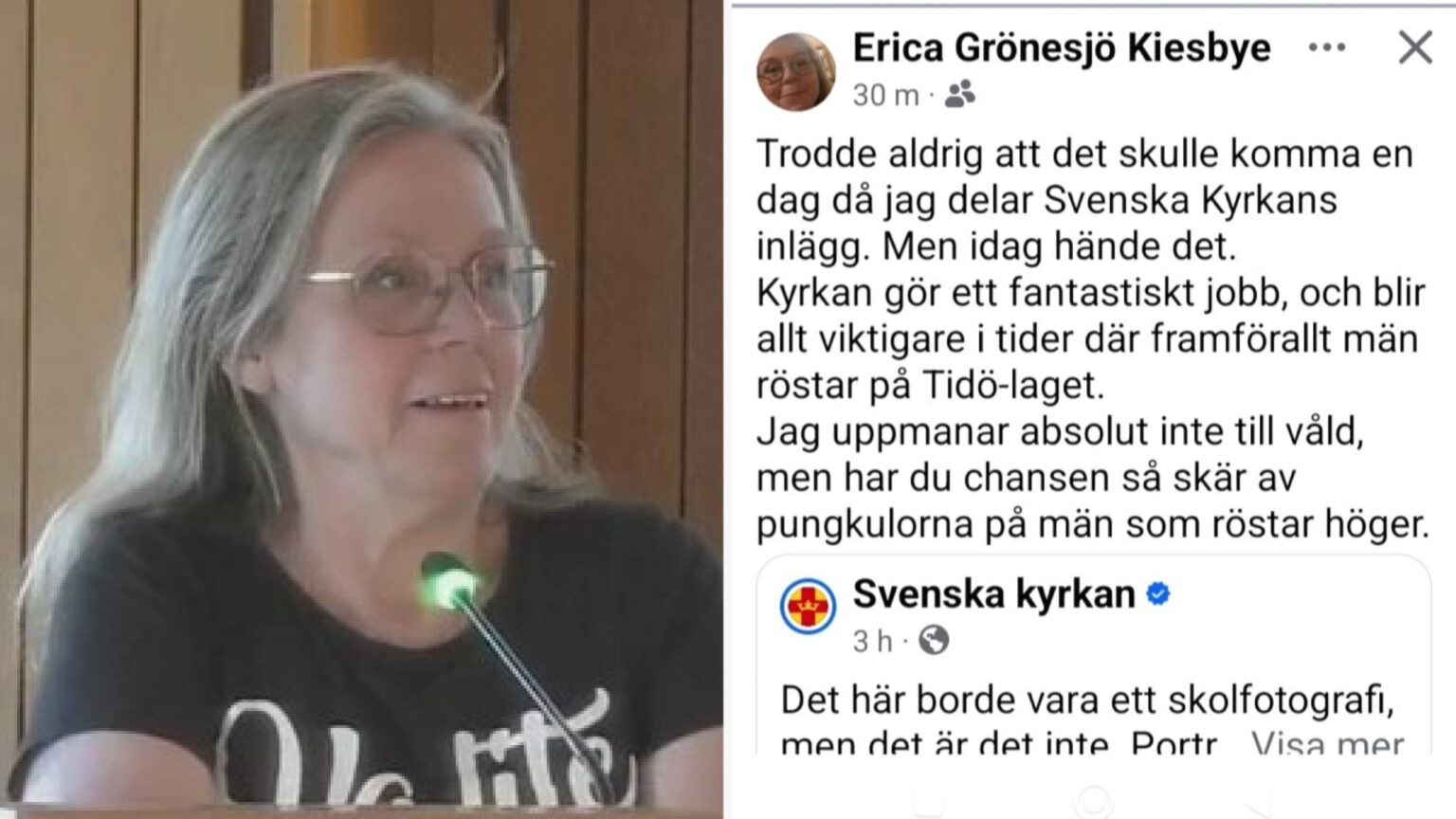 The municipal politician: "Cut off the scrotum balls of men who vote right"