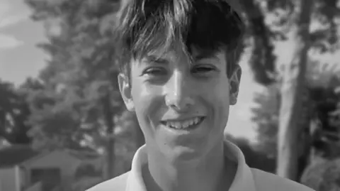 Italian Golf Federation Emanuele Galeppini, 17, in black an white picture provided by Italian golf federation