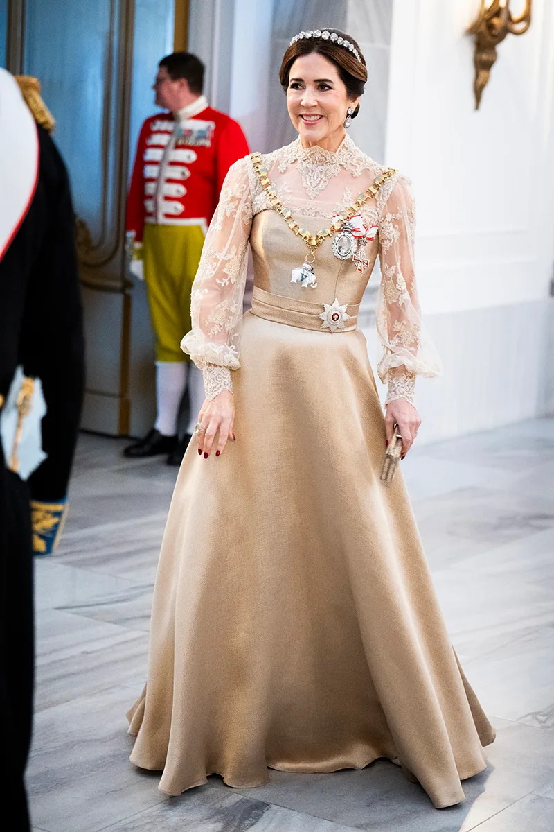 COPENHAGEN, DENMARK - JANUARY 1:  Queen Mary of Denmark attends the New Year's Court/the New Year's Day Parade hosted by King Frederik X of Denmark and Queen Mary of Denmark at Christian VII's Palace on January 1, 2026 in Copenhagen, Denmark.  (Photo by Martin Sylvest Andersen/Getty Images)