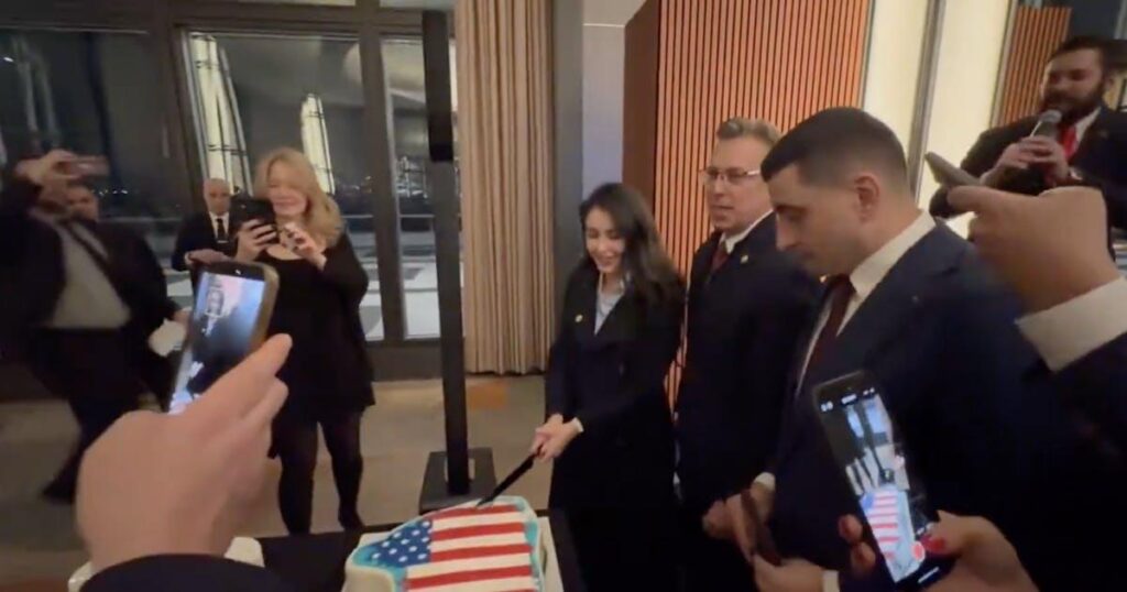 Republicans Cut Into Greenland Cake in Shocking Kennedy Center Party. The Republican members of Congress appeared at the event alongside a pro-Russian right-wing nationalist.
