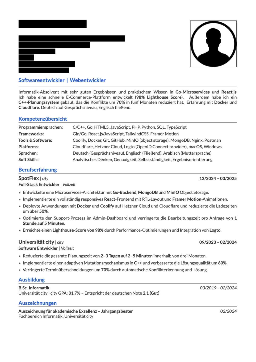 Rate my CV _ Does this fit German CV standards?