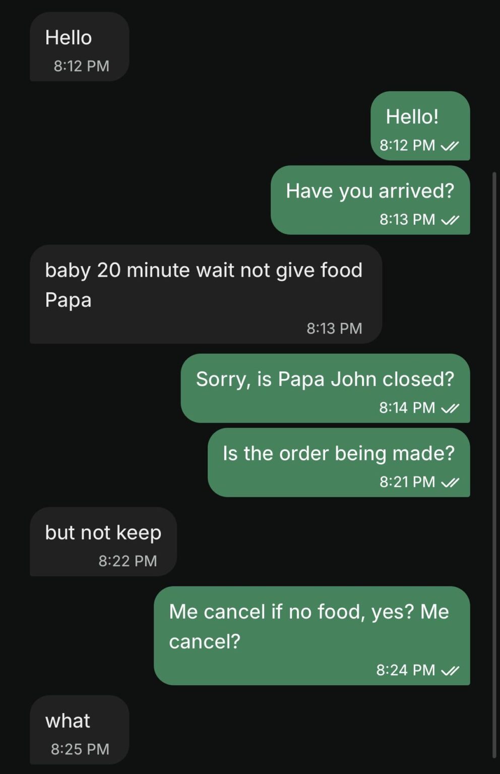 I was speechless (Bolt Food Order)