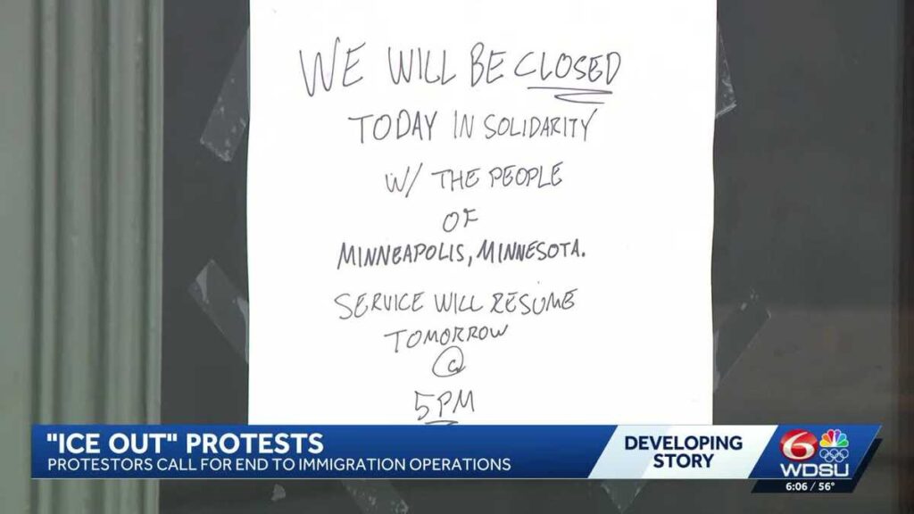 ‘ICE out’ movement sparks protests, temporary business closures in New Orleans 'ICE out' movement sparks protests, temporary business closures in New Orleans