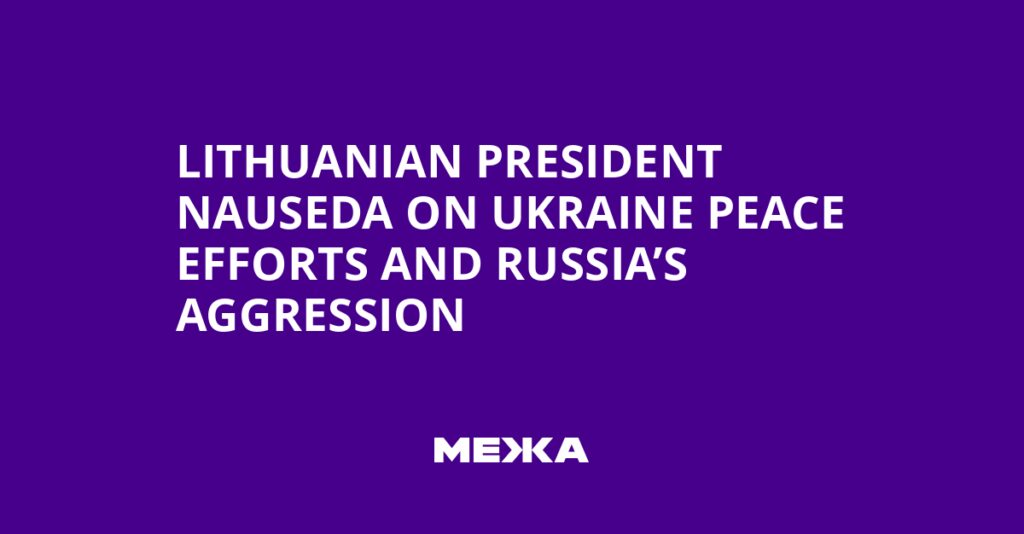 Lithuanian President Nauseda on Ukraine Peace Efforts and Russia’s Aggression | Ukraine news
